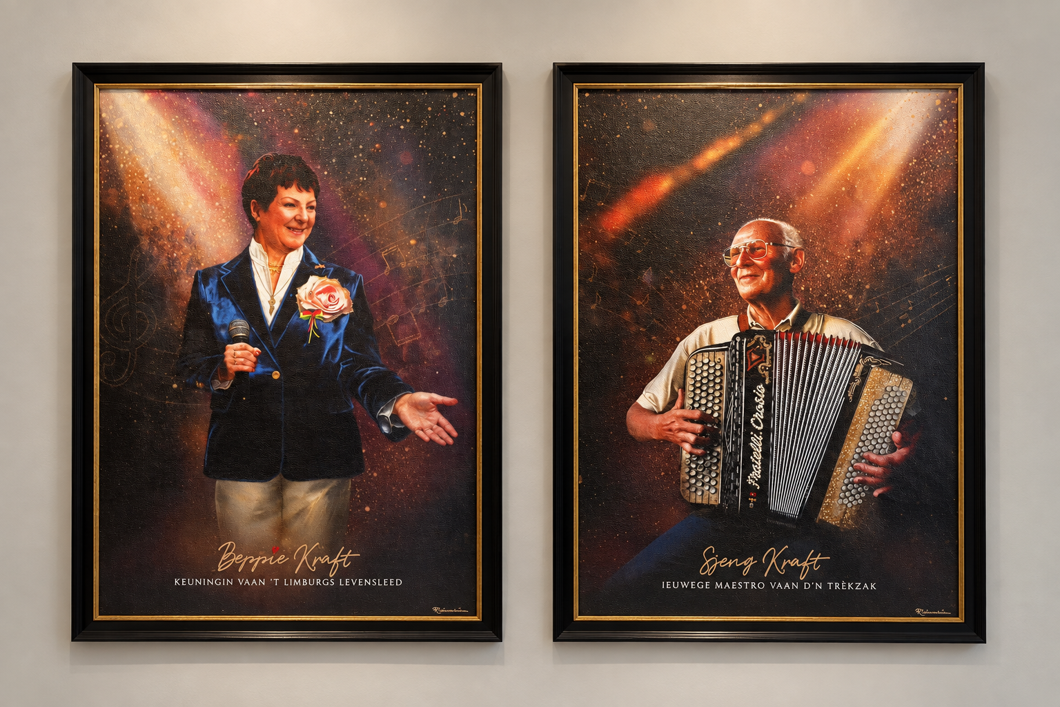 Atmosphere visualization based on photographs of the printed Beppie and Sjeng Kraft portraits